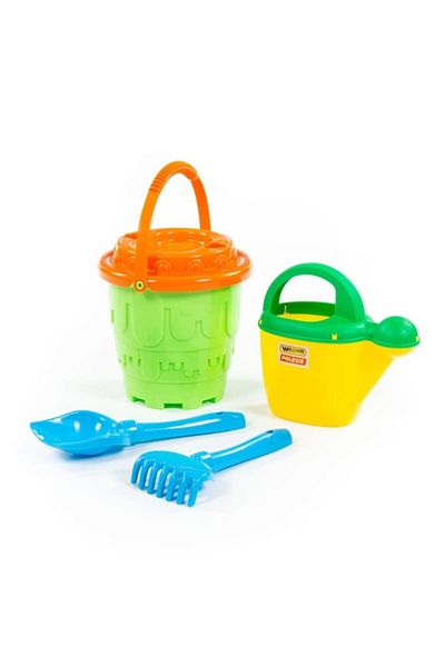 Polesie Toy 51769 Sand Bucket Watering Can Set Green 4 Pieces