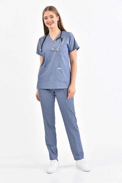 Owlet Medikal Costum chirurgical Lycra aspect denim