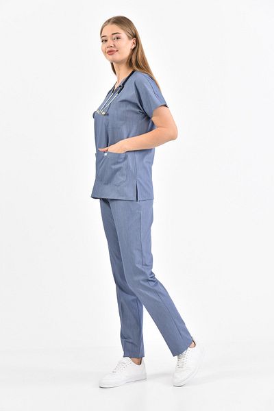 Owlet Medikal Costum chirurgical Lycra aspect denim