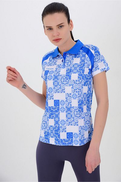 TRYON Women's Polyester Polo T-shirt Eliz