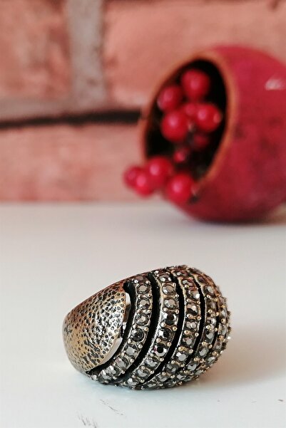 Esra Pamir Marcasite Jewelled Dome Ring
