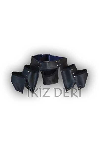 İKİZ DERİ ÜRÜNLERİ Palaska Kemerli 5 Cepli Deri Çivi Önlüğü
