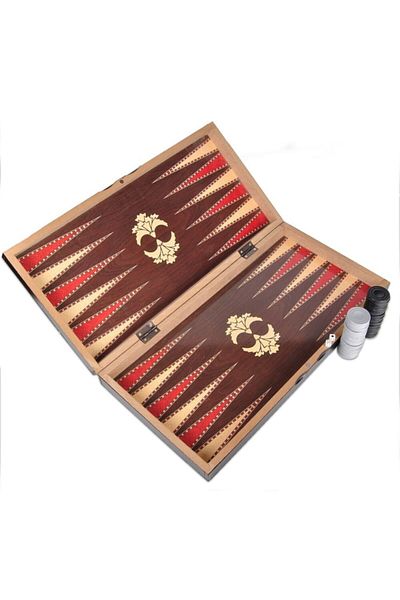 bimbambom Mother of Pearl Coating Large Size Backgammon Set