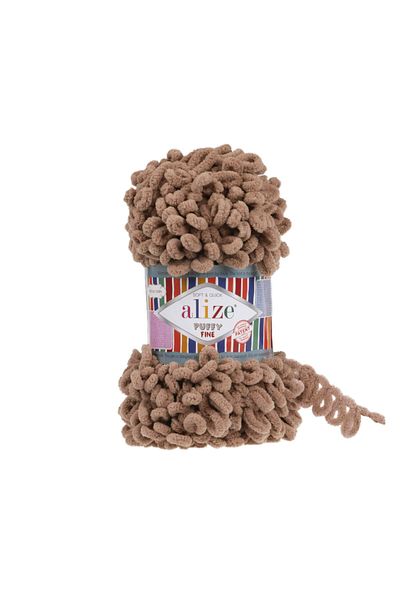 Alize Puffy Fine Hand Knitting Floss 5 Pack 329-Milk Coffee