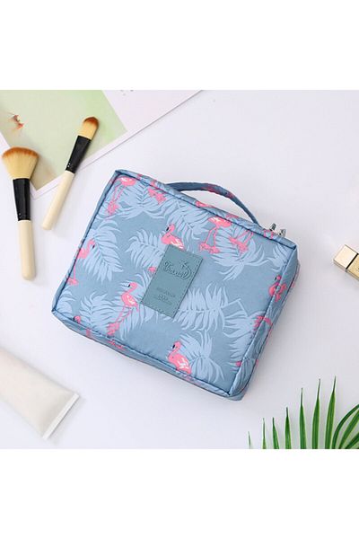 SONREYON Multifunctional Makeup Bag Flamingo Pattern (Length: 22 cm Width: 17 cm Width: 8 cm)