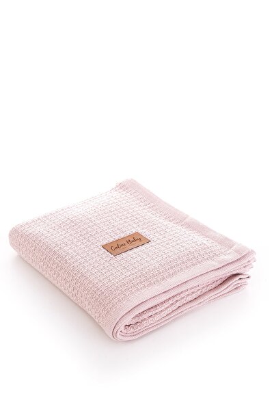 Caline Baby بطانية أطفال قطن 115x100 سم - بينك
