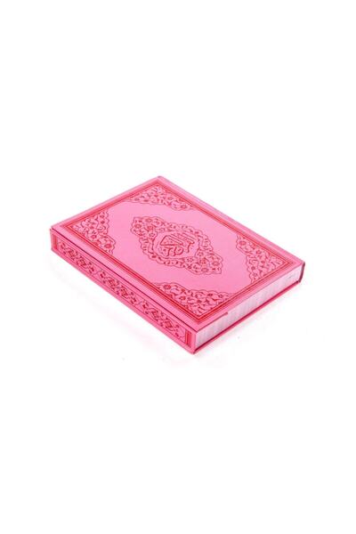 SİNA HEDİYELİK Ayfa Gül Desenli Rahle Boy Kur'anı Kerim (pembe Ciltli)