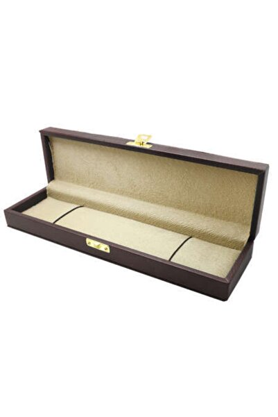 Tesbihane Kahverengi Deri Içi Astarlı Elegance Tesbih Kutusu