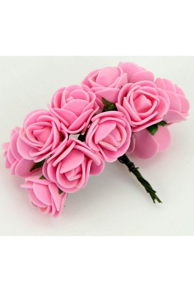 ELITETIME Latex Eva Artificial Flower Rose Pink (2 cm* 2 cm) (144 τεμάχια) – Διακόσμηση τεχνητών λουλουδιών, Στολίδι τραπεζιού, Φόντο