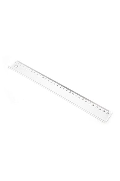 Mas Plastic Ruler 30 Cm (Figures Are Press Print) Transparent (Pack of 24)