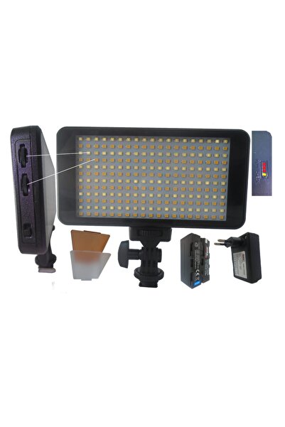 Led-228 Battery Powered Camera Headlight, 228 Led Videolight