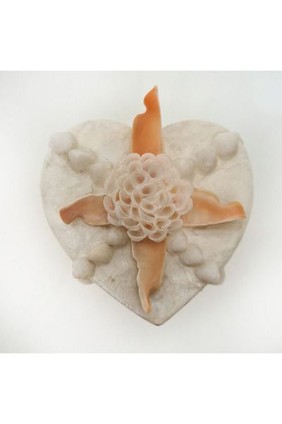 evinizdeki okyanus esintisi turkuaz hediyelik Medium Pearl Box-heart-red Lips