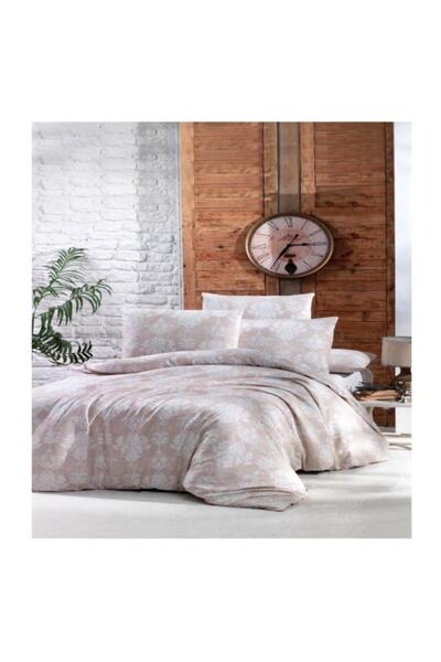 Kristal Nevresim Takımı Tek Kişilik Cotton Enya Kahve