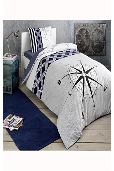 Taç طقم غطاء لحاف فردي أزرق داكن