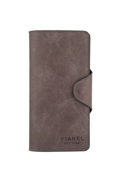 Vianel New York Crazy Leather Grey Unisex Money Portfolio