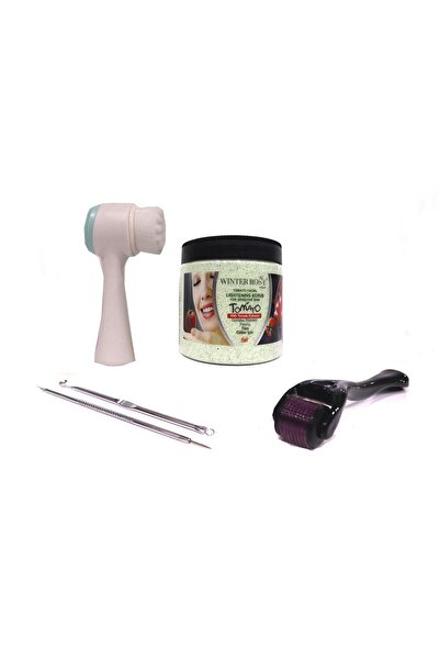 Kontes Lightening Scrub Tomato Extract Peeling + Skin Cleansing Brush + Comed...