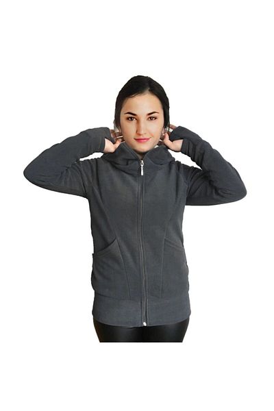 Armadillos Women's Fleece Sweatshirt Cardigan with Gloves