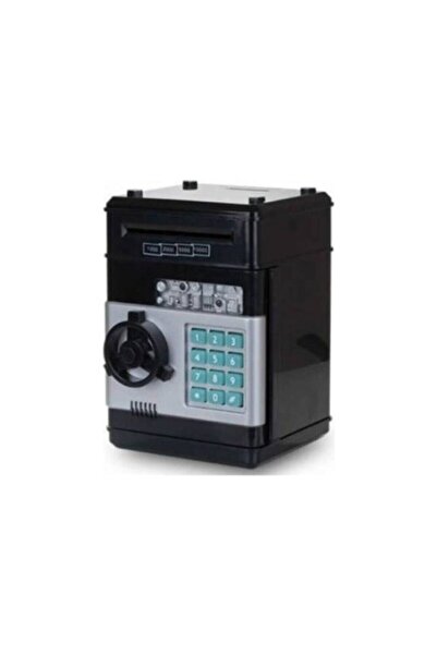 MOBGİFT Şifreli Otomatik Kağıt Para Alan Atm Kasa Kumbara Siyah