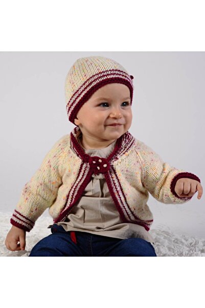 Kartopu Benekli Bebe El Örgü Ipi Bebe Yünü