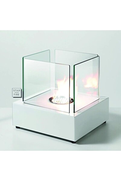 Starfire Mini Elegance Bioethanol Dekoratif Masaüstü Şömine (beyaz)