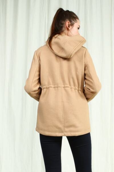 Collezione Kadın Regular Camel Kaşe Kaban
