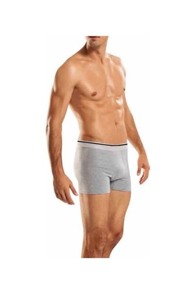 Berrak Men's Gray 3 Pieces Lycra Boxer