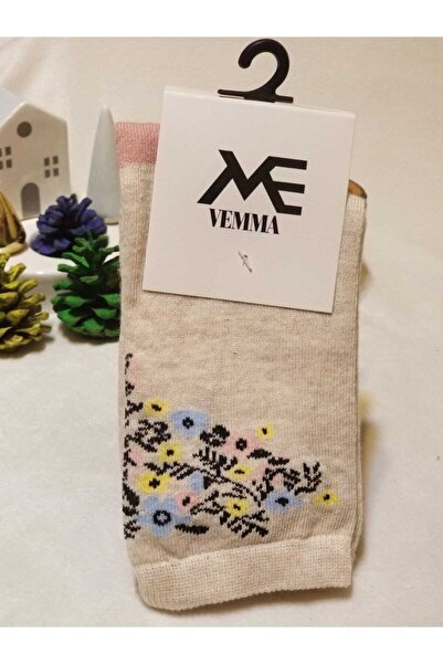 VEMMA جوارب قطنية بفرع الورد