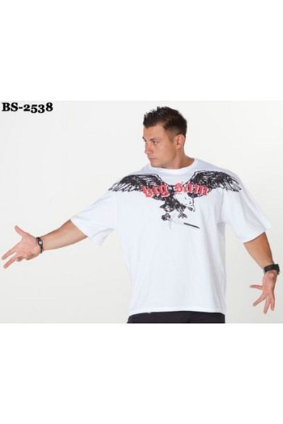 Big Sam Eagle Pattern White T-Shirt 2538
