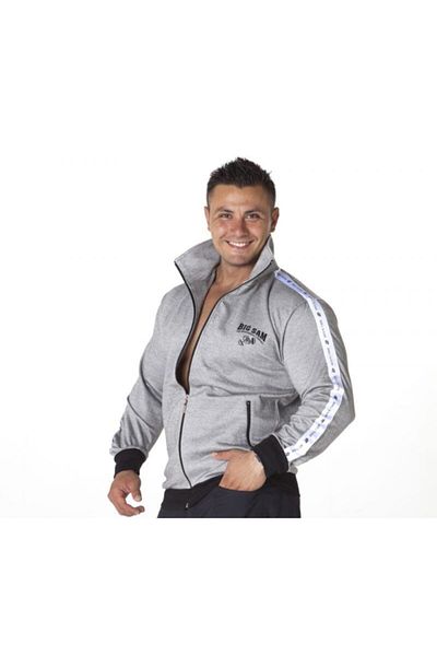 Big Sam Gray Melange Tracksuit Top 3532