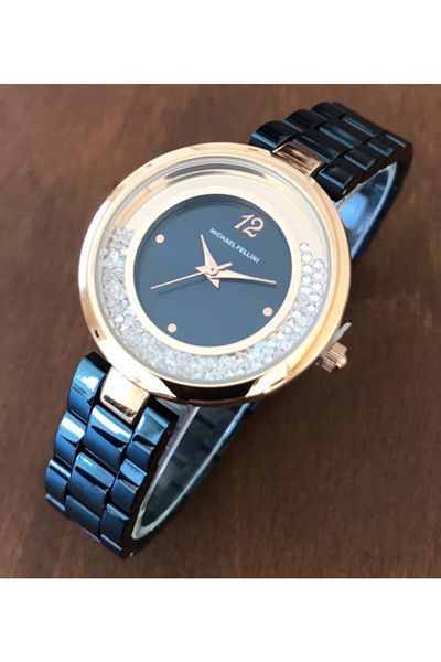 Michael Fellini Steel Women's Wristwatch Jewelled Mf1119