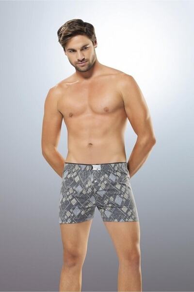 Anıt 1162 Ανδρικά μποξεράκια με εμπριμέ βαμβακερά χτενισμένα 3 τεμάχια