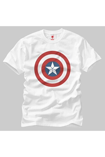 Crazy Kapetan Amerika majica sa ravnim štitom u boji za muškarce