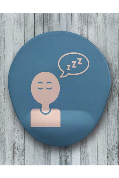 Onartem Supported Wrist - Sleepy Oval Mouse Pad