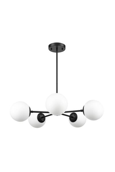 ekiLamp Grammy - 5 Kollu Avize (Mat Siyah)