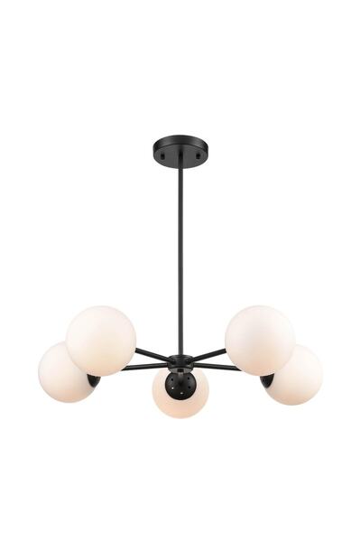 ekiLamp Grammy - 5 Kollu Avize (Mat Siyah)