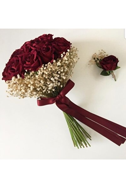 Evsay Gelin Buketi Gelin Eli Çiçeği Damat Yaka Çiçeği Gül Demeti Kına Nişan D...