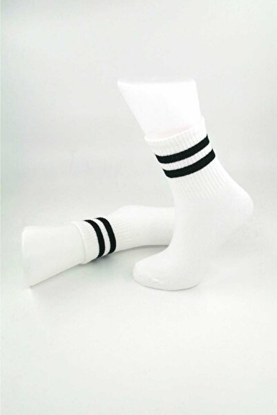 TRACKSOCKS جوارب تنس بيضاء نصف محارة