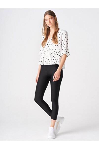 Dilvin Lesklé látkové pančuchové nohavice-čierne