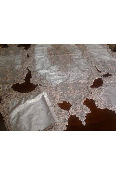 Çeyizland 5 Parça Güpürlü Kadife Salon Takımı