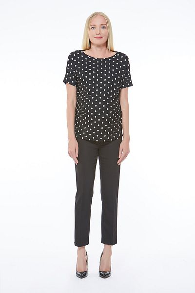 Motherway Maternity Waist Adjustable Black Fabric Work Trousers