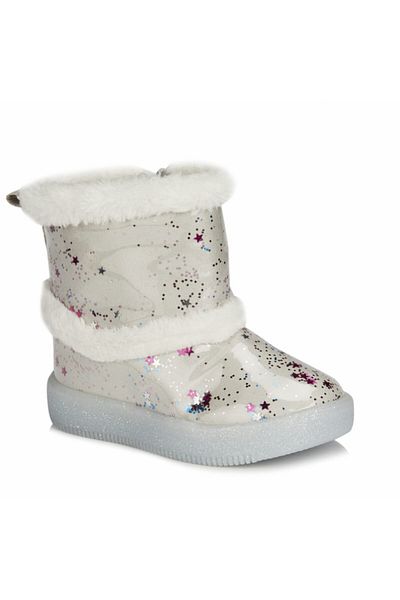 Vicco Comet Lighted Girl's White Boots