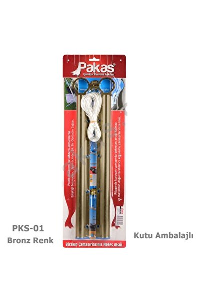 Pakas Balkon Çamaşır Kurutma Askısı Yuvarlak Küpeşte Pks 01 Bronz