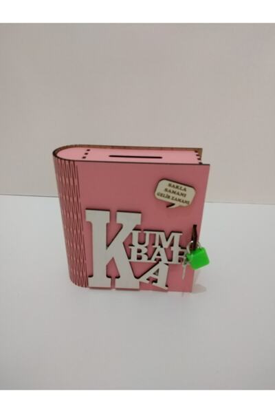 Ahşap Aksesuar Ahşap kitap görünümlü dekoratif kumbara, şık ve fonksiyonel ta...