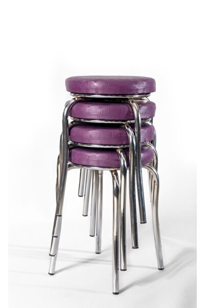 ekipmetal Tabure (4 ADET) Mor