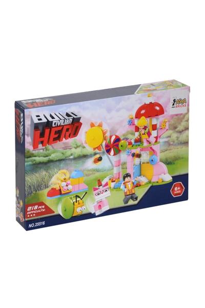 Asya Oyuncak Civilian Hero Build - Lego Toy Set 218 Pieces