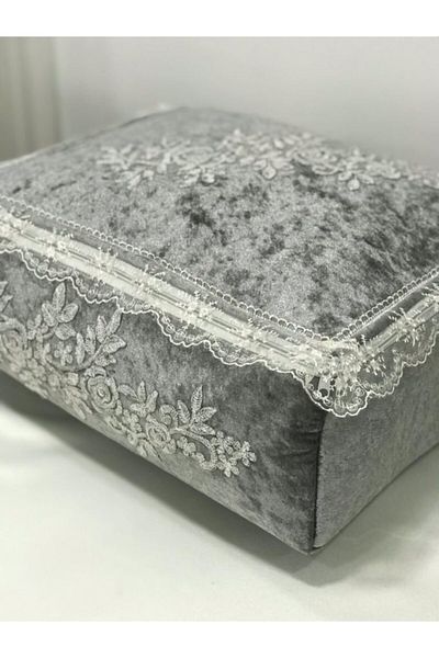 Lamazihome Bundle Engagement Saddle Dowry Holder Velvet Saddle Gray 45 Cm Width