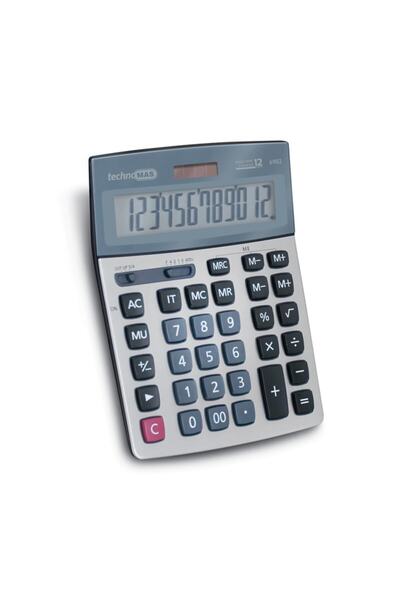 Mas Techno Hesap Makinası Ofis Tipi Çift Hafıza Büyük Boy 12 Hane