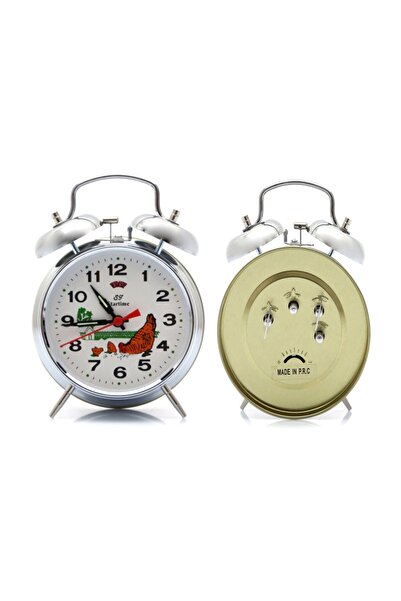 pazariz Marka Büyük Boy Tavuklu Kurmalı Masa Saati