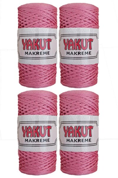 YAKUT Polyester Makrome Ipi 4 Adet Pembe 100 gram