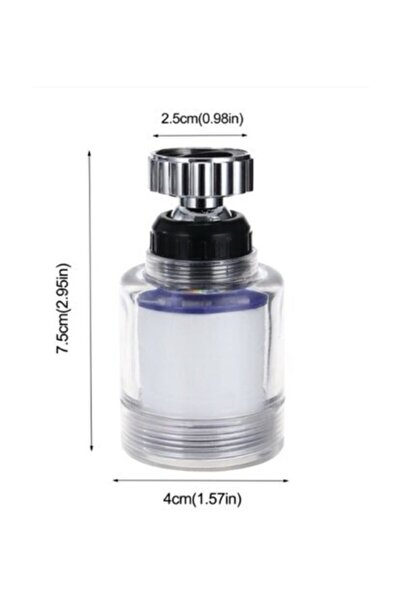 KUSTAR Kireç Önleyici Musluk Başlığı 360 Derece Döner Filtreli Ve Su Tasarufflu